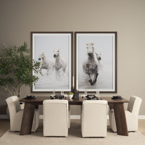 Jonan 94"L x 42"W Rectangular Dining Table | Dark Brown Wood | Seats 8