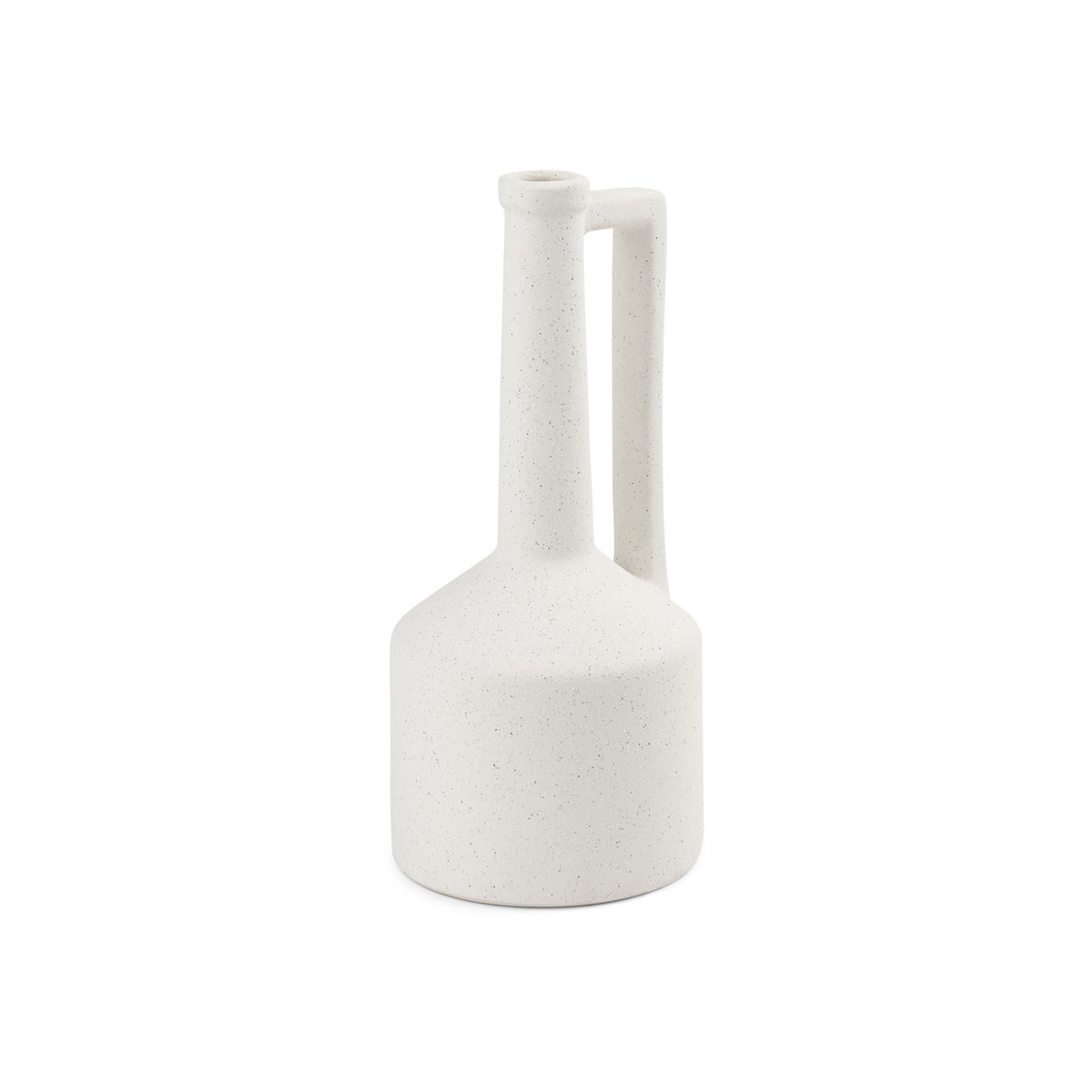 Burton 14.2H Medium White Ceramic Jug Vase, by Mercana, 5.51" length x 5.51" width x 12.6" height View 1
