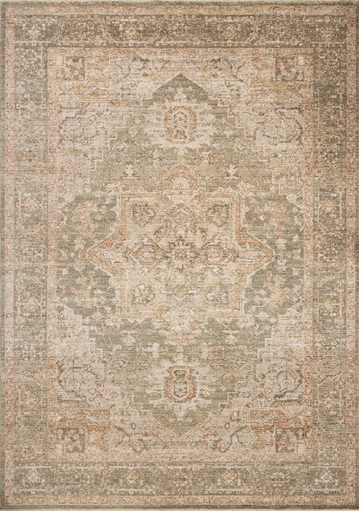 Chris Loves Julia x Loloi Palma Rug, 1'6" length x 1'6" width View 1