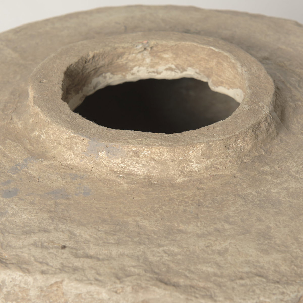 Rama Large Beige Paper Mache Floor Vase, by Mercana, 19" length x 19" width x 33" height View 5