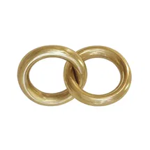 Online Designer Living Room Circle Link Object in Shiny Brass Finish
