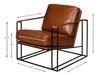 Oryan Chair  Havana Brown, by Sarreid, 2'8" length x 2'6" width x 2'6" height thumbnail 15