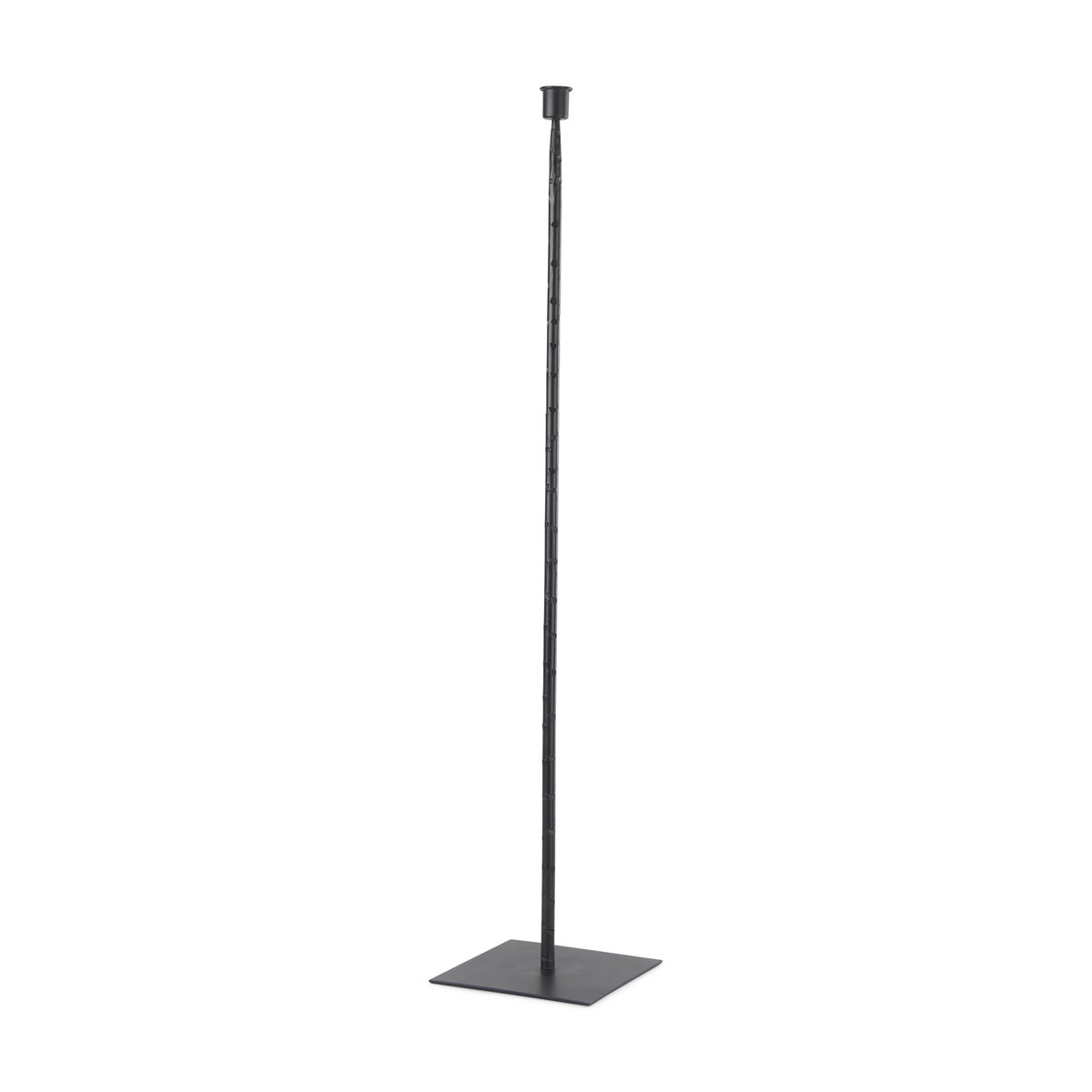 Porter  Large Black Iron Candle Holder, Candles & Candle Holder by Mercana, 6" length x 6" width x 30" height View 1
