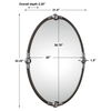 Carrick Black Oval Mirror thumbnail 2