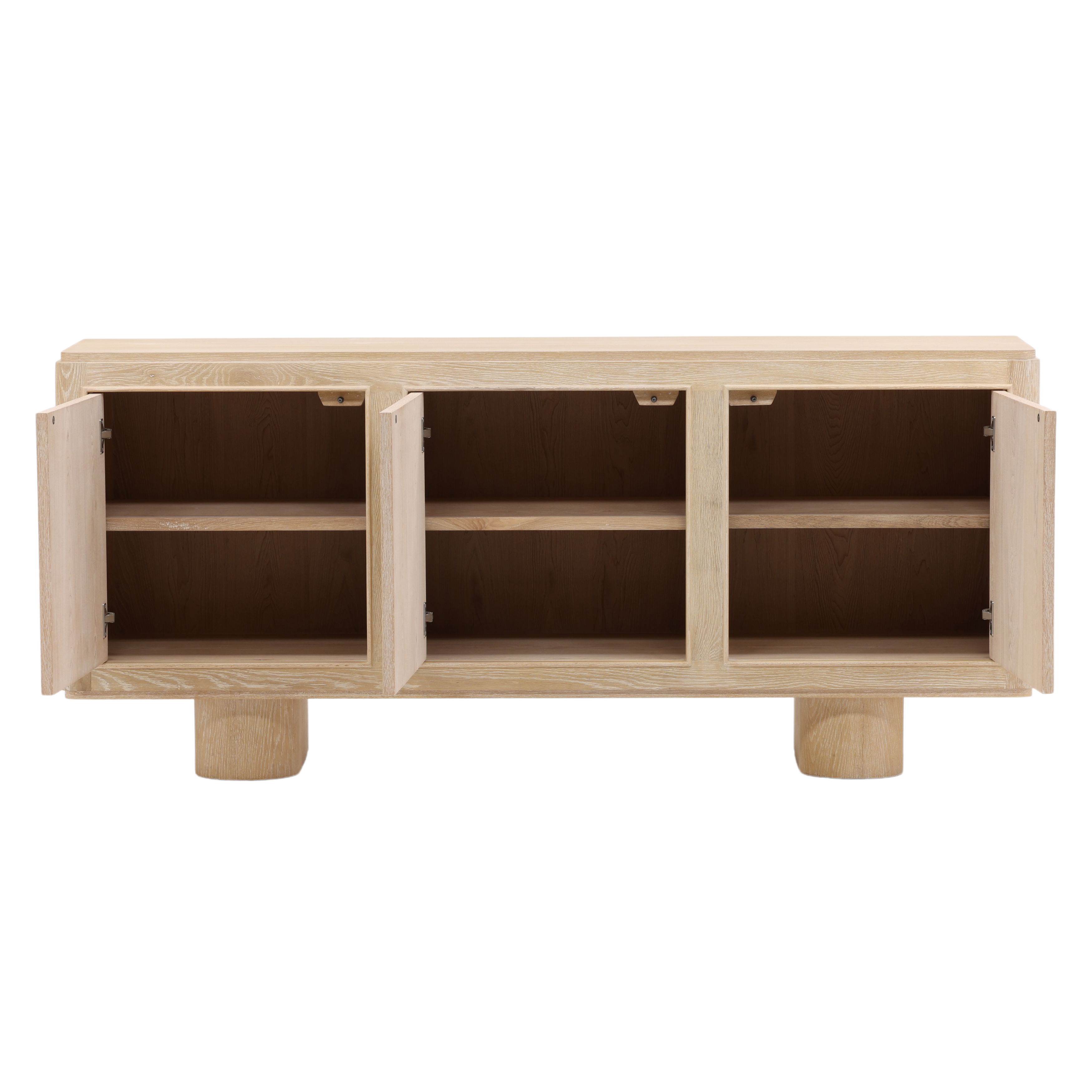 Williams Sideboard Light Natural, Sideboards & Buffet by Dovetail, 72.8" width x 32.5" height x 17.9" depth View 5
