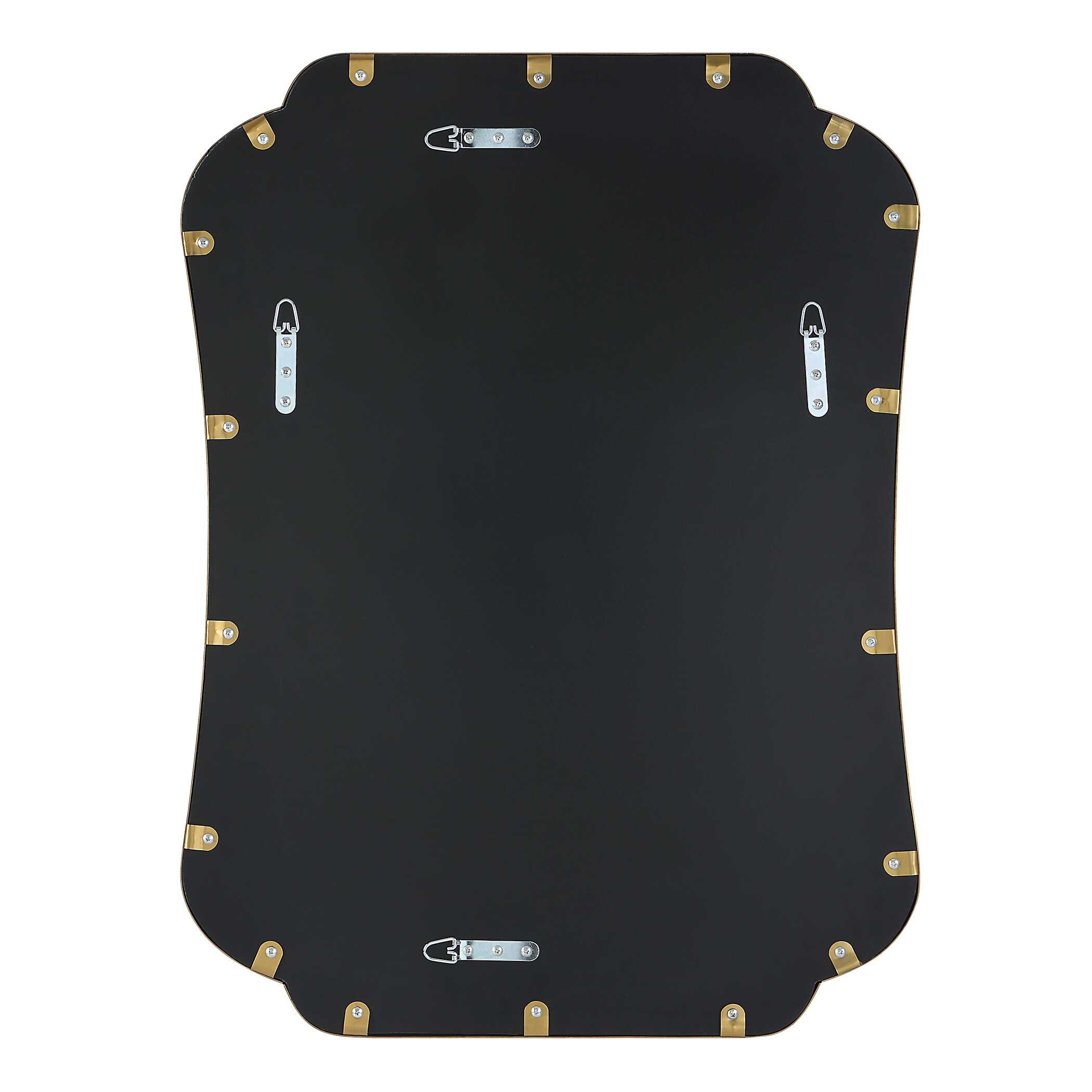 Athena Brushed Brass Mirror large image 