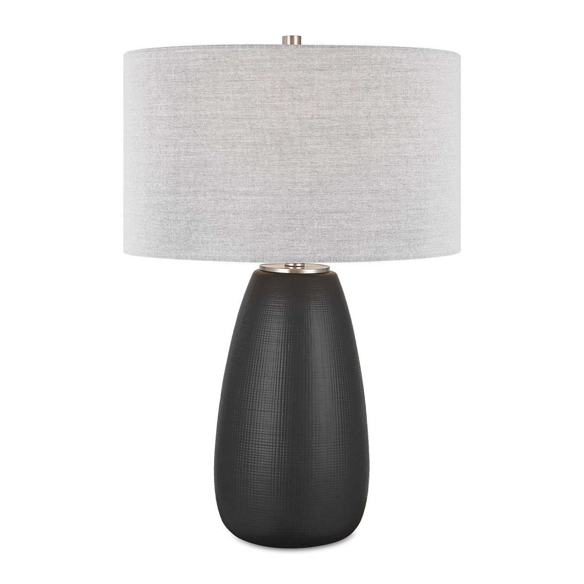 Twilight Satin Black Table Lamp, by Uttermost, 1'5" width x 2'3.25" height x 1'5" depth View 1