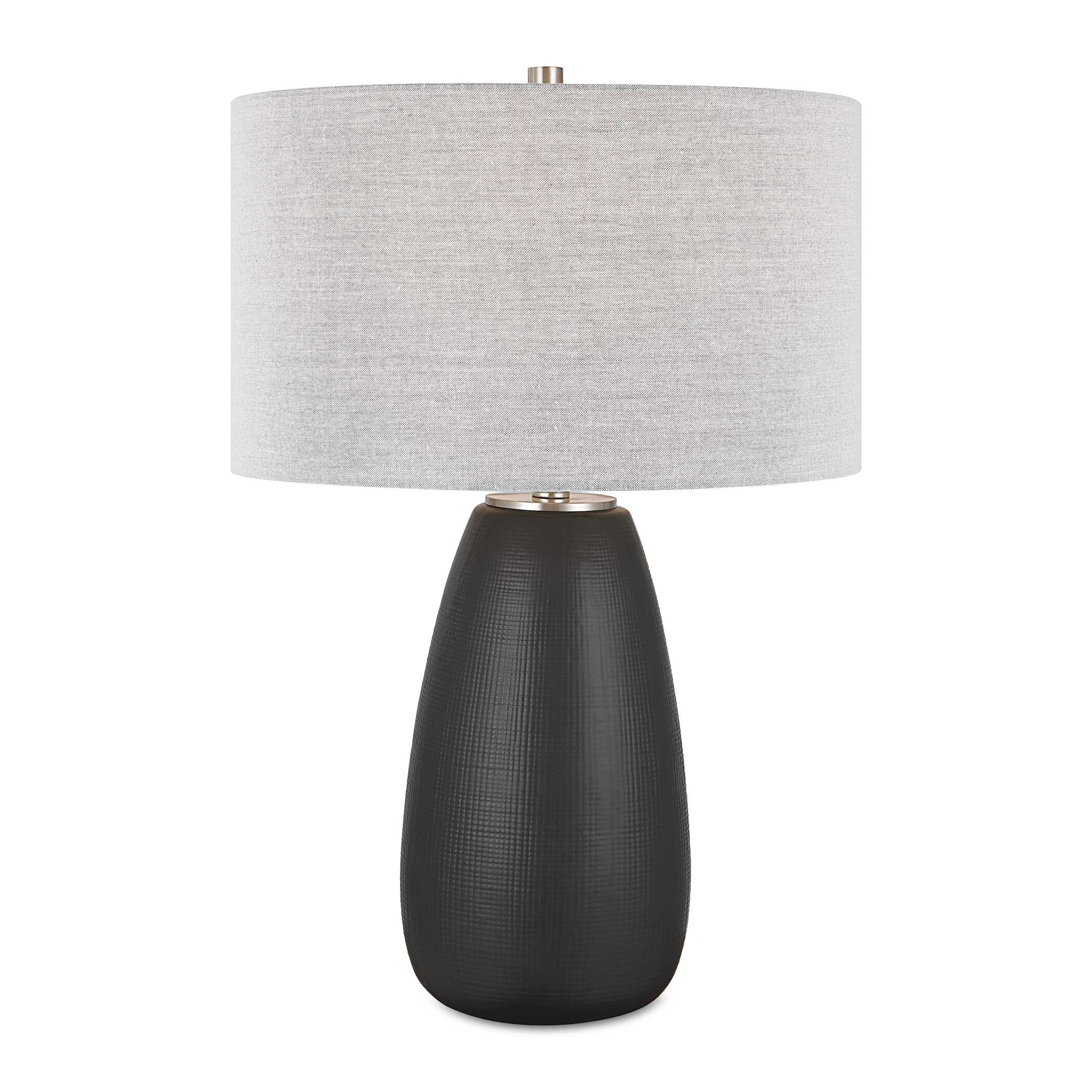 Twilight Satin Black Table Lamp large image 