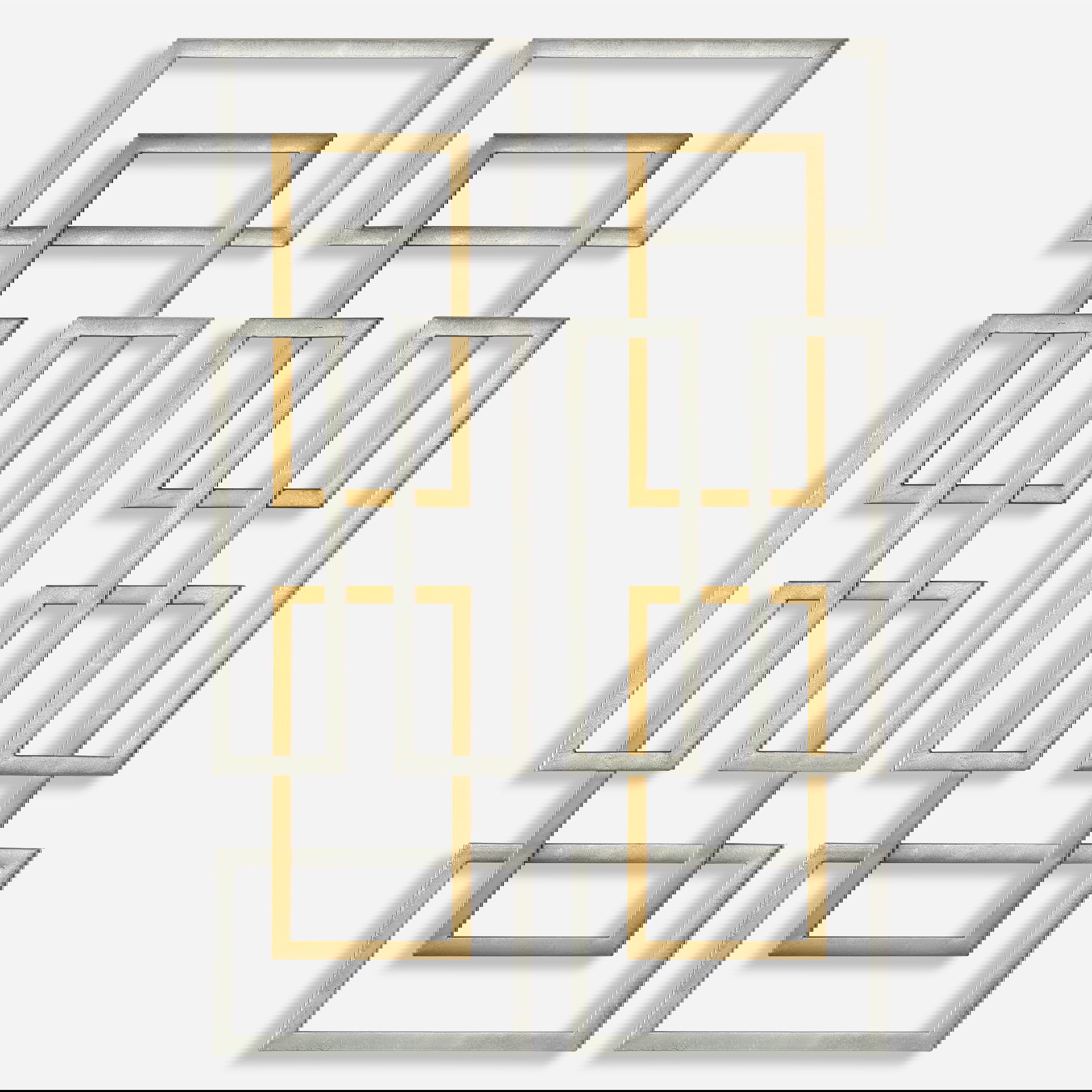 Aerin Geometric Wall Art Set/2, Sculptural Wall Art by Uttermost, 15.75" width x 50.62" height x 1.25" depth View 1