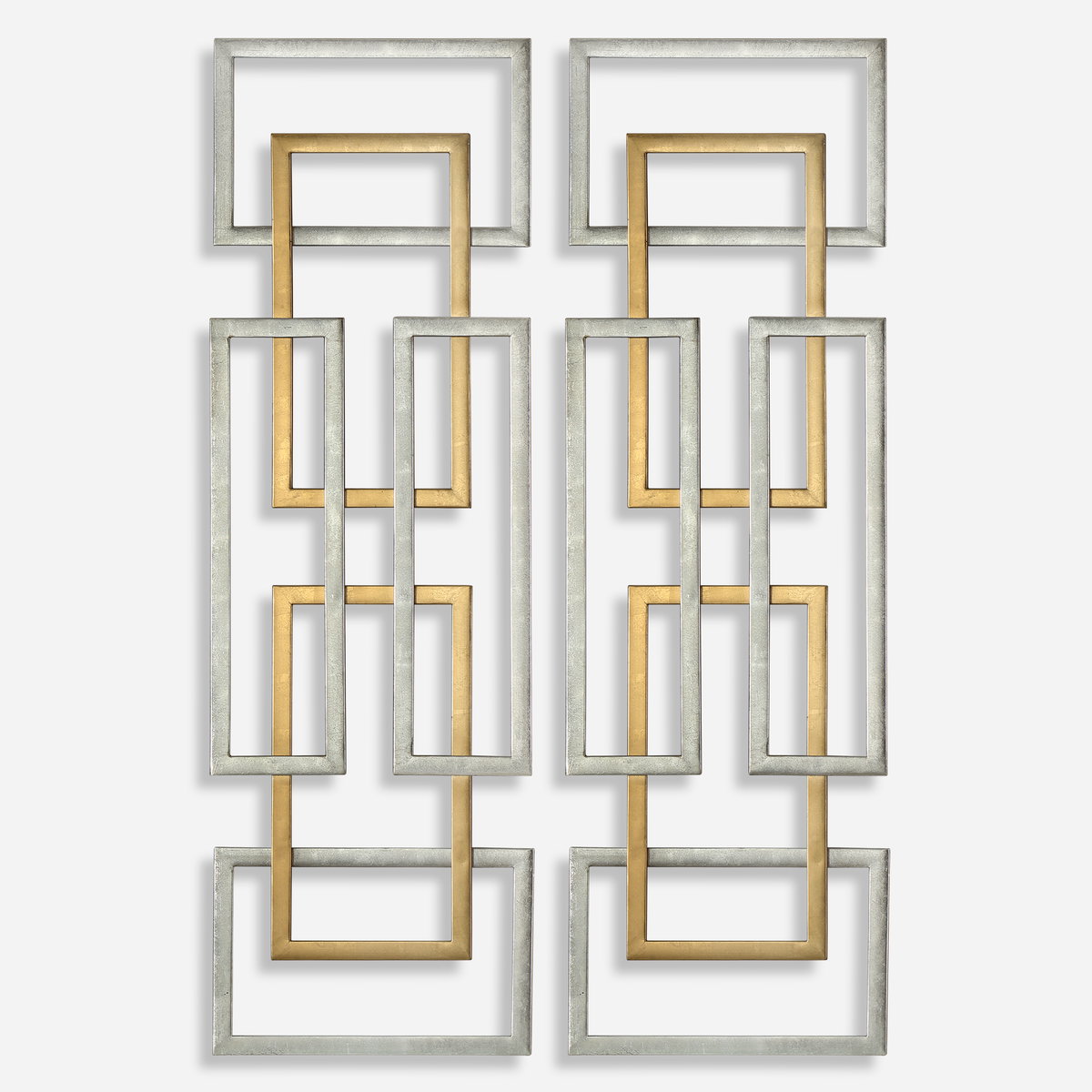 Aerin Geometric Wall Art Set/2, by Uttermost, 15.75" width x 50.62" height x 1.25" depth View 1