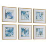 Fresh Start Blue Abstract Prints Set/6, by Uttermost, 19.25" width x 19.25" height x 1.8" depth thumbnail 5