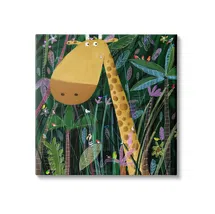 Online Designer Bedroom Kids' Polka Dot Giraffe Jungle Safari Brush Art