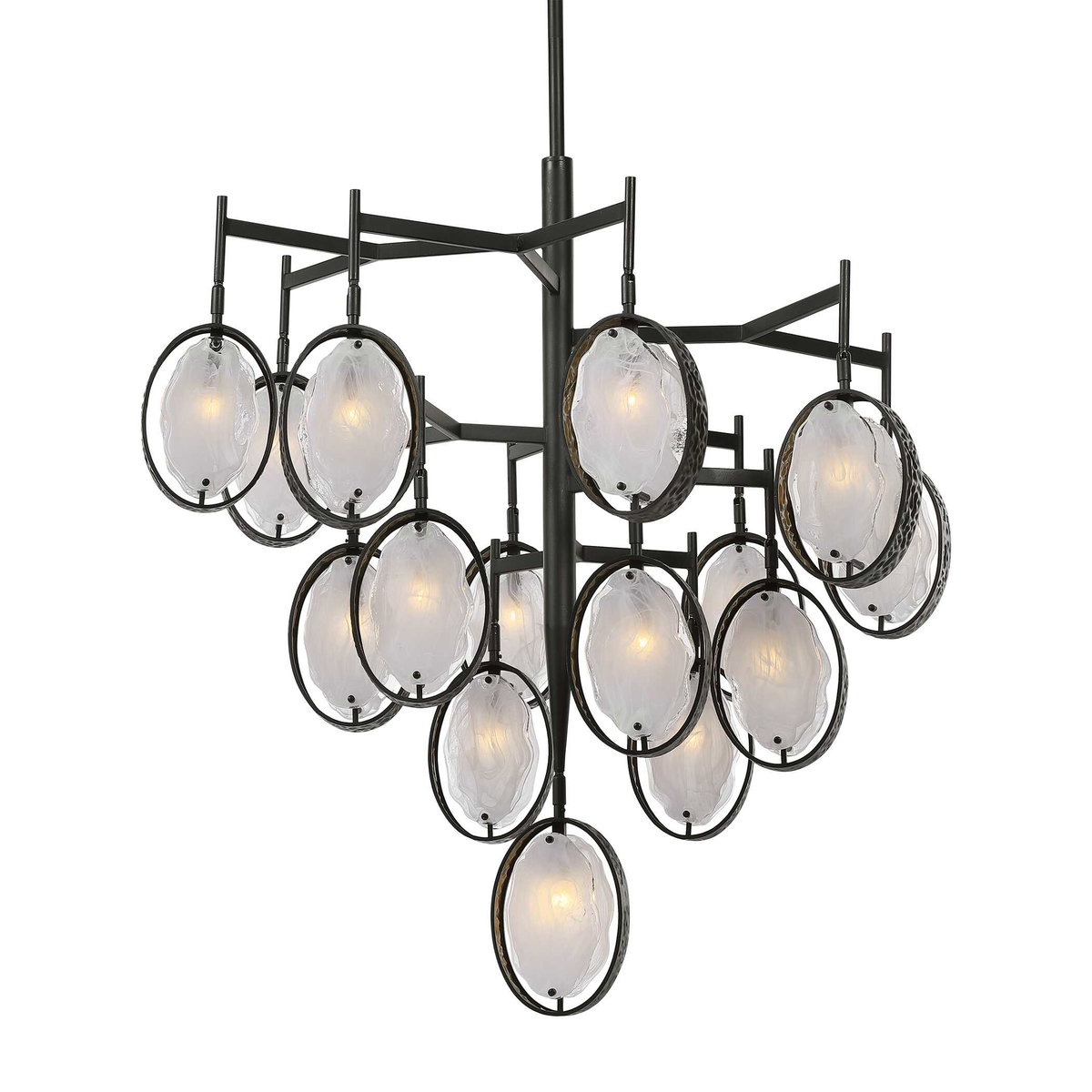 Maxin 15 Light Large Bronze Chandelier, by Uttermost, 36.25" width x 39" height x 36.25" diameter x 36.25" depth View 1