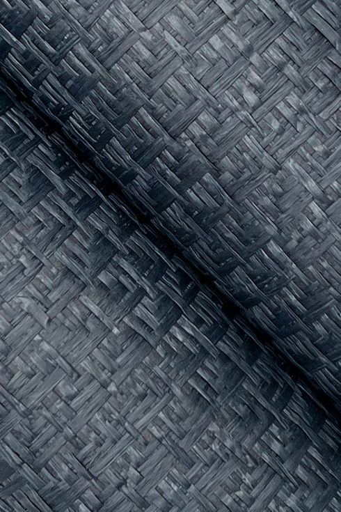 Tatami Weave Navy Wallpaper