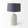 Quinn 19.0L x 19.0W x 24.6H Beige Base with Navy Fabric Shade Table Lamp, by Mercana, 18" length x 18" width x 28.75" height thumbnail 3