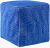 Chunky Grid Pouf, Ottoman by Surya, 18" width x 18" height thumbnail
