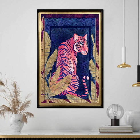 Deep Neon Jungle Cat (No Embellishment)