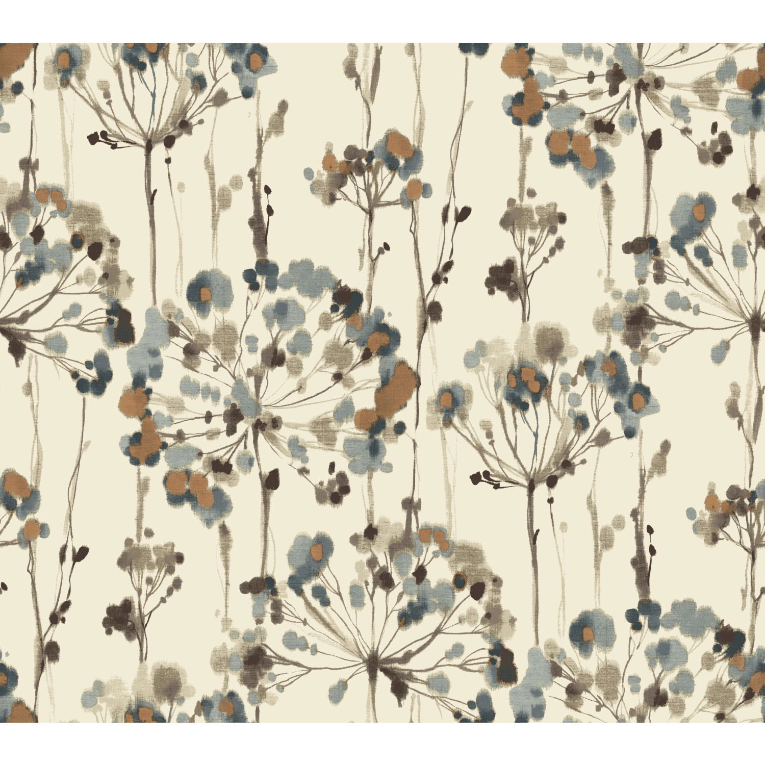 Flourish Teal Wallpaper large image 