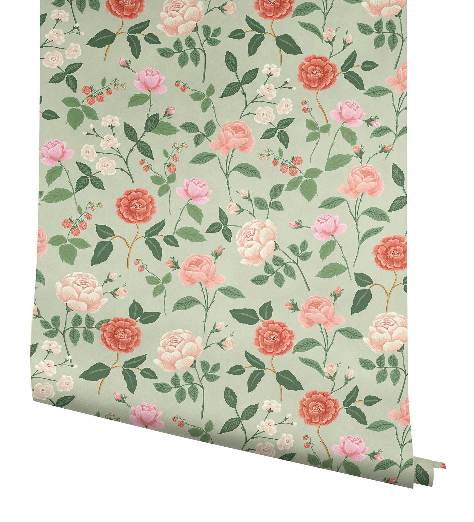 Roses Mint Wallpaper large image 