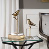 Passerines Bird Sculptures Set/2, Figurines & Statue by Uttermost, 6.5" width x 12.83" height x 5.12" depth thumbnail 3