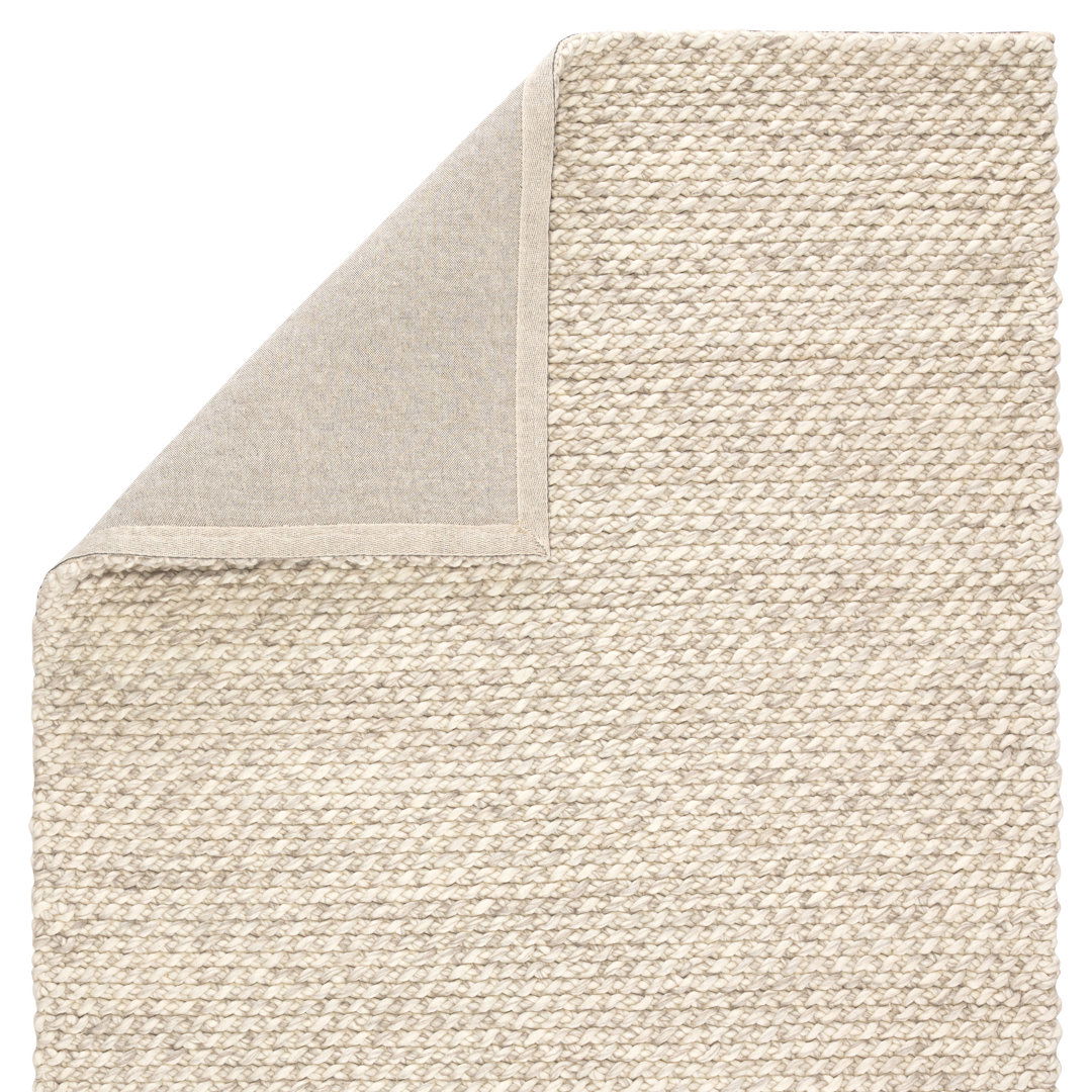 Scandinavia Dula Hand Woven Wool Ivory/Gray Area Rug large image 