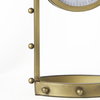 Marian  Gold Studded Table Clock, by Mercana, 7.48" length x 5.71" width x 12.99" height thumbnail 11