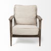 Olympus VI Beige Fabric Wrapped Wooden Frame Accent Chair, by Mercana, 28" length x 31" width x 32" height thumbnail 4