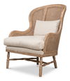 Randolph Wing Chair, Accent Chair by Sarreid, 28" length x 31" width x 38" height thumbnail 8