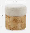 Swirls Poplar Ivory Ottoman, by Uttermost, 16" width x 17" height x 16" depth thumbnail 3