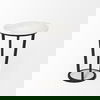 Bombola I (Small) 15L x 15W White Round Marble Top with Black Metal Frame Accent Table thumbnail 6