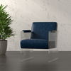 Holloway Armchair, Chateau Blue, Seating by Sarreid, 24" length x 32" width x 31" height thumbnail 13