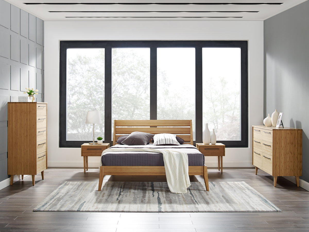 Sienna Five Drawer High Chest, Caramelized, Dresser by Greenington, 18.5" length x 26.75" width x 52.5" height View 6