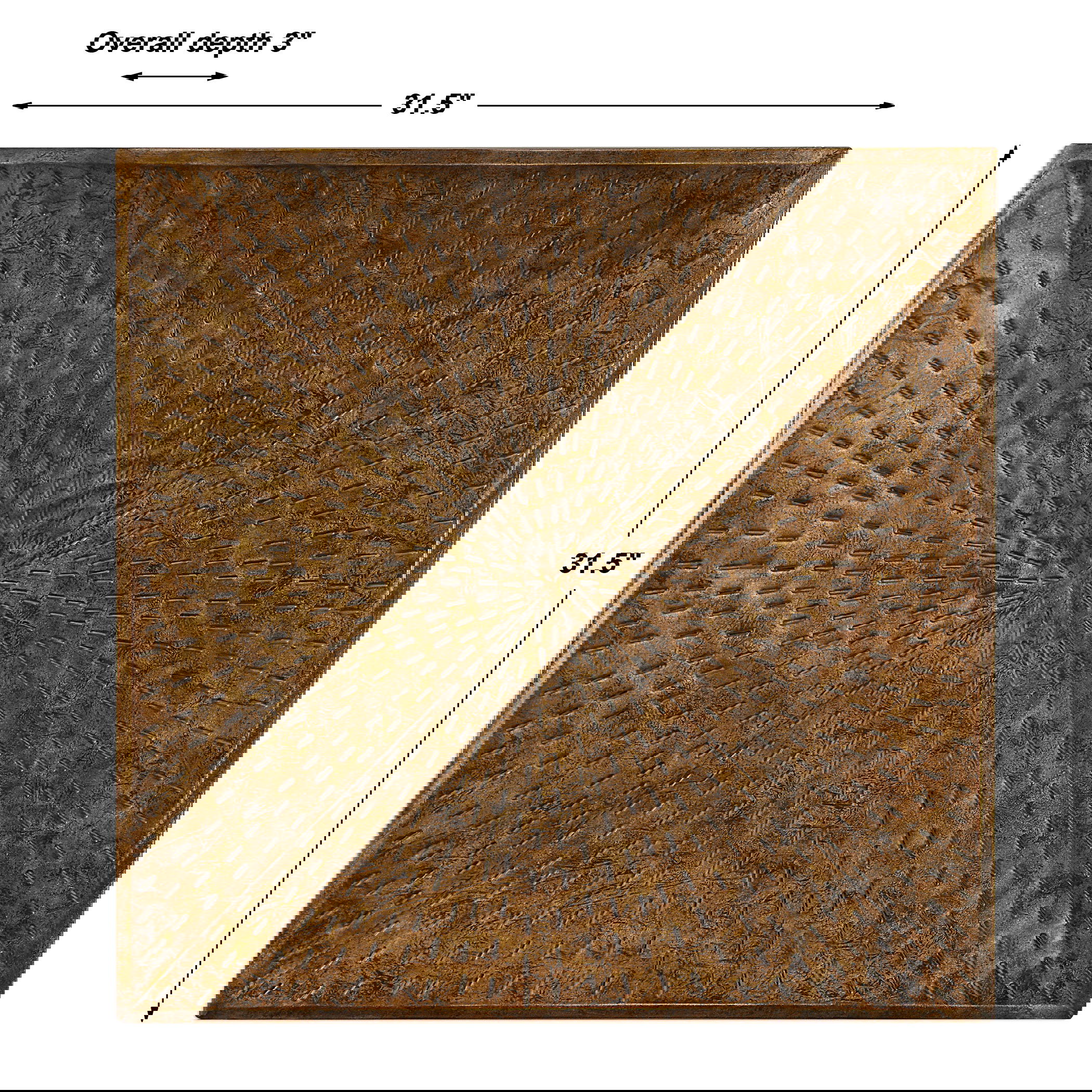 Blaise Antiqued Bronze Wall Art, Sculptural Wall Art by Uttermost, 31.5" width x 31.5" height x 3" depth View 3