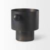 Juno 6.5H Medium Black Iron Vase, by Mercana, 8.5" length x 6" width x 6.5" height thumbnail 6