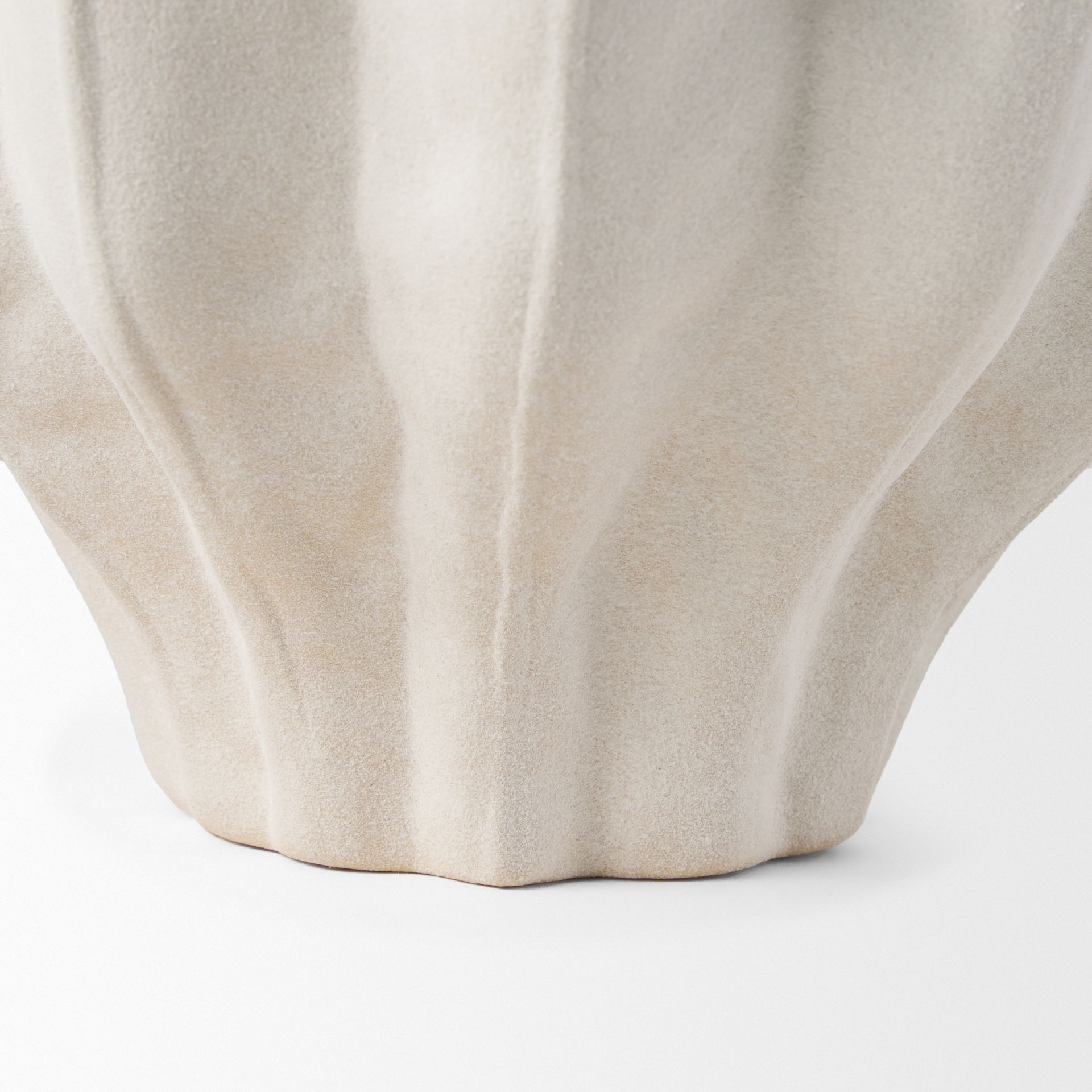 Daria Textured White Sculptural Ceramic Bowl large image 