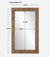 Ayanna Gray Washed Wood Mirror, by Uttermost, 3'7.75" width x 6'1.75" height x 1.75" depth thumbnail 3