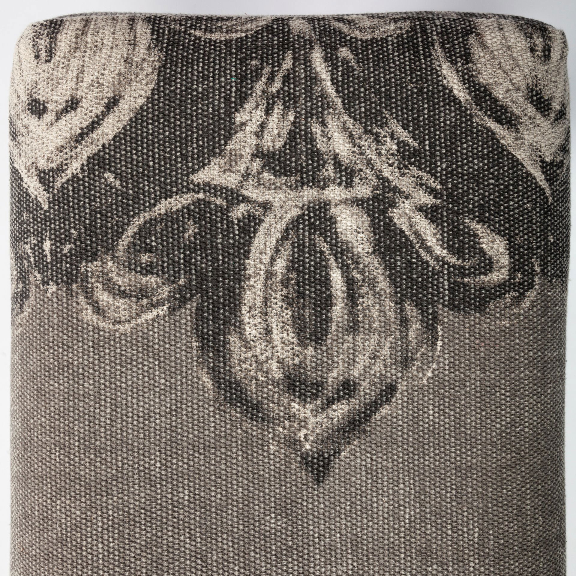 Alhambra 55L x 14W Upholstered Gray Seat with Black Wood Legs Accent Bench large image 