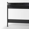 Wade Travertine Marble with Matte Black Metal Coffee Tables, by Mercana, 56" length x 32" width x 13.5" height thumbnail 11