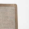 Clara Light Brown Wood with Cream Fabric Seat and Cane Back Armless Dining Chair thumbnail 7