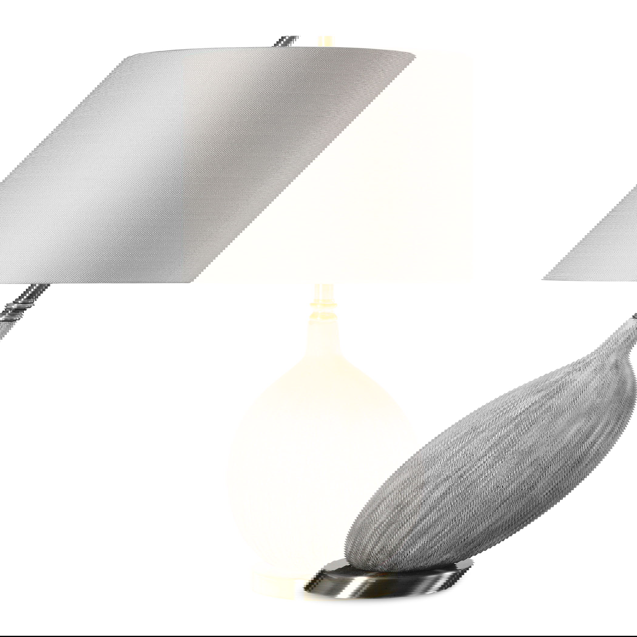 Hedera Textured Ivory Table Lamp large image 