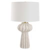 Wrenley Ridged White Table Lamp, by Uttermost, 17" width x 27.5" height x 17" depth thumbnail 5