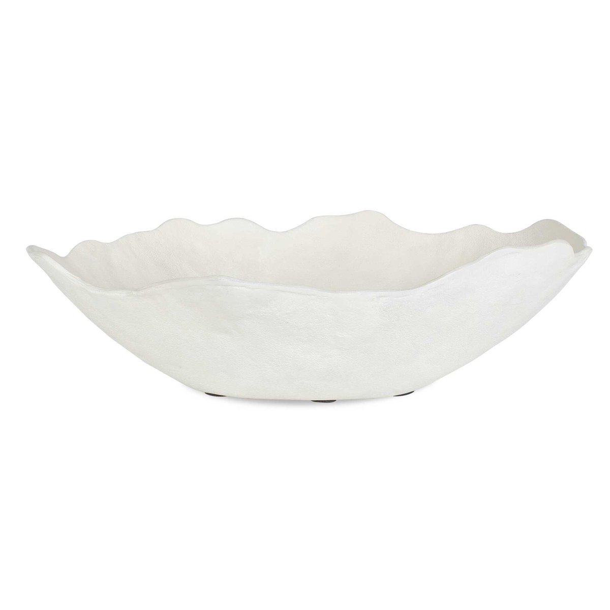Obscura Warm White Outdoor Bowl, Decorative by Uttermost, 16" width x 5" height x 12" depth View 1