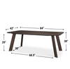 Welborn 84'L x 42'W Rectangular Dining Table | Modern | Dark Brown Wood | Seats 8, by Mercana, 84" length x 42" width x 30" height thumbnail 5