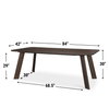 Welborn 84'L x 42'W Rectangular Dining Table | Modern | Dark Brown Wood | Seats 8, by Mercana, 84" length x 42" width x 30" height thumbnail 5