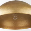 Karina 36' Round Brass-tone Hammered Metal Dome Pendant Light, by Mercana, 39" length x 39" width x 23" height thumbnail 8