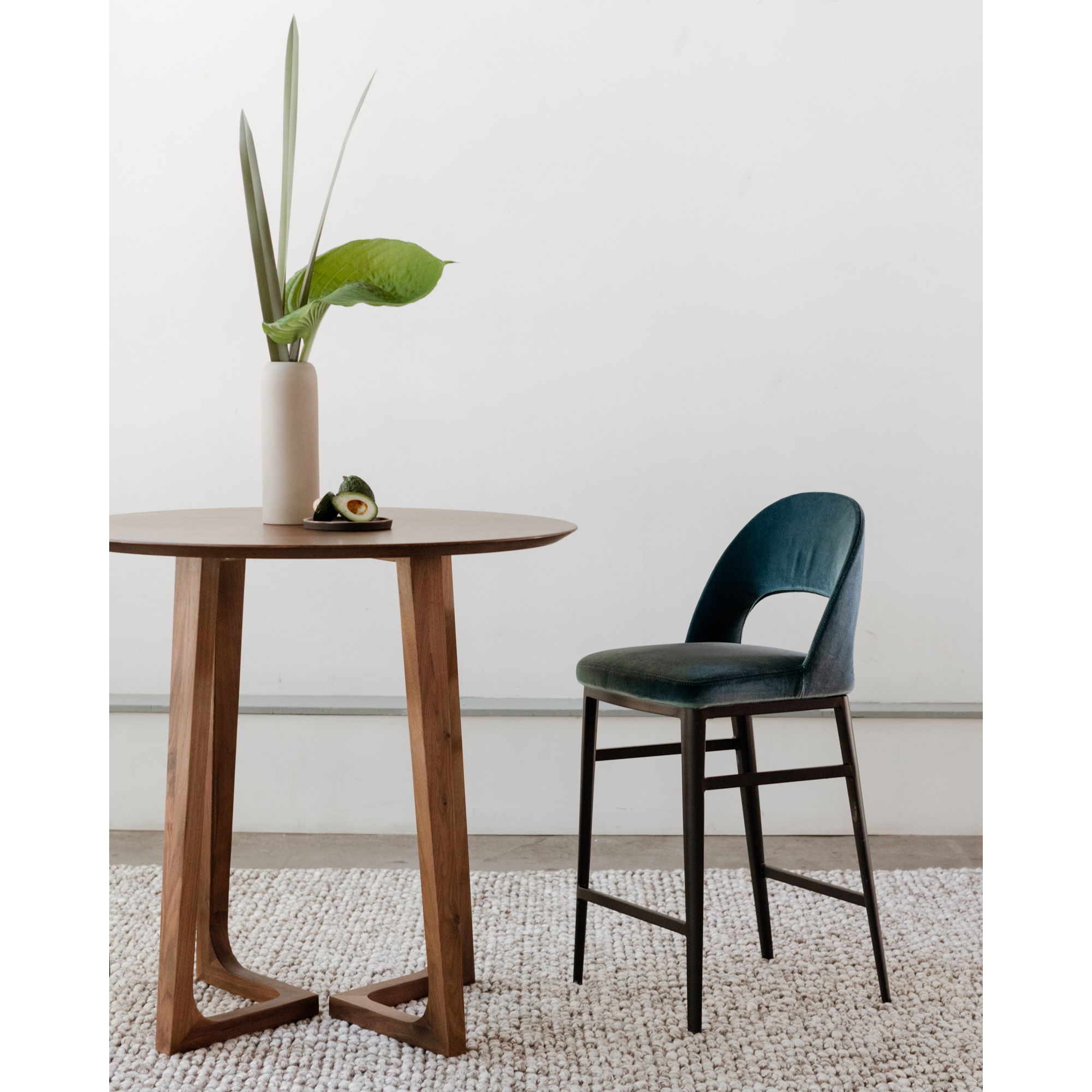 Roger Counter Stool Teal large image 