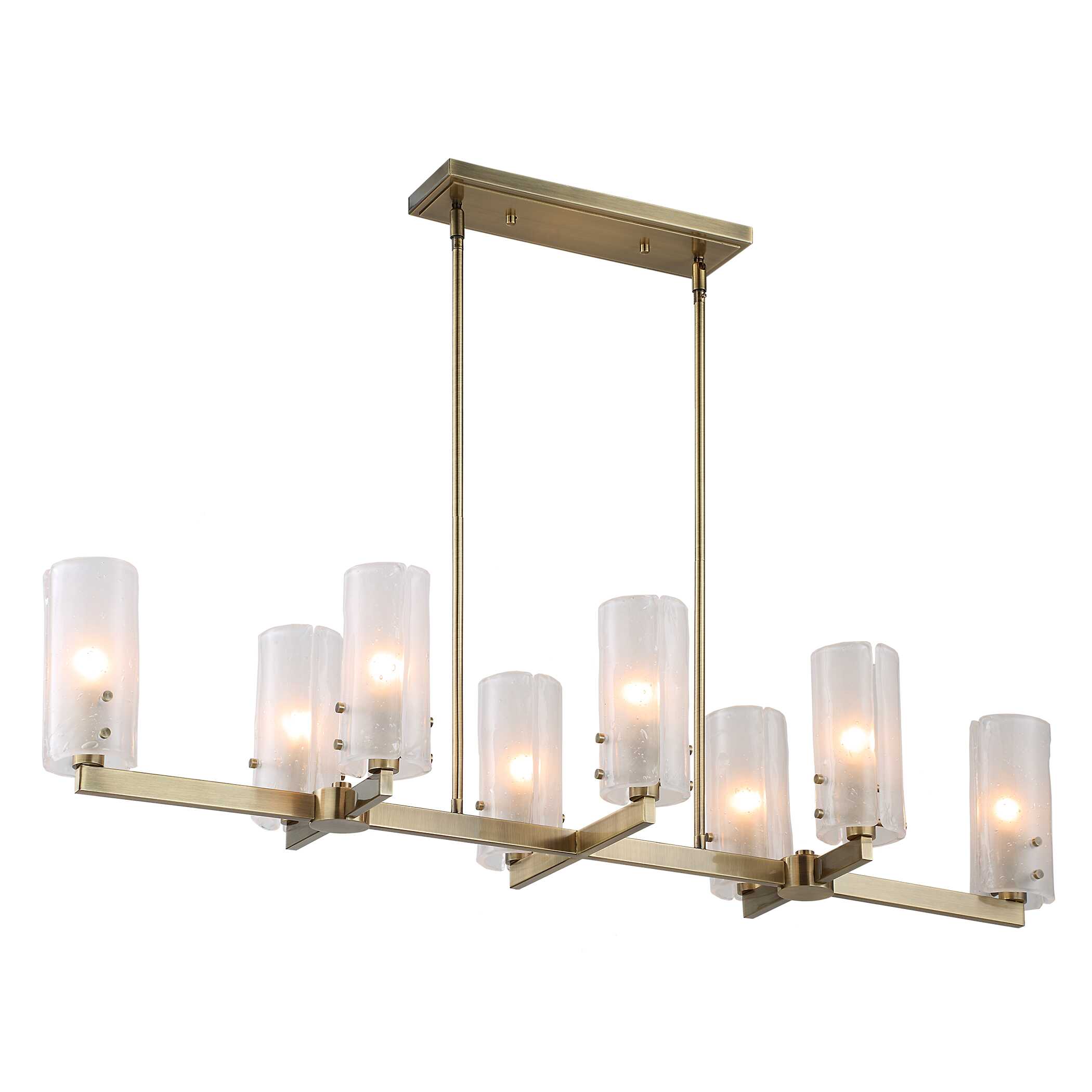 Mistie 8 Light Linear Chandelier, Ceiling Light by Uttermost, 45" width x 9" height x 14.5" depth View 5