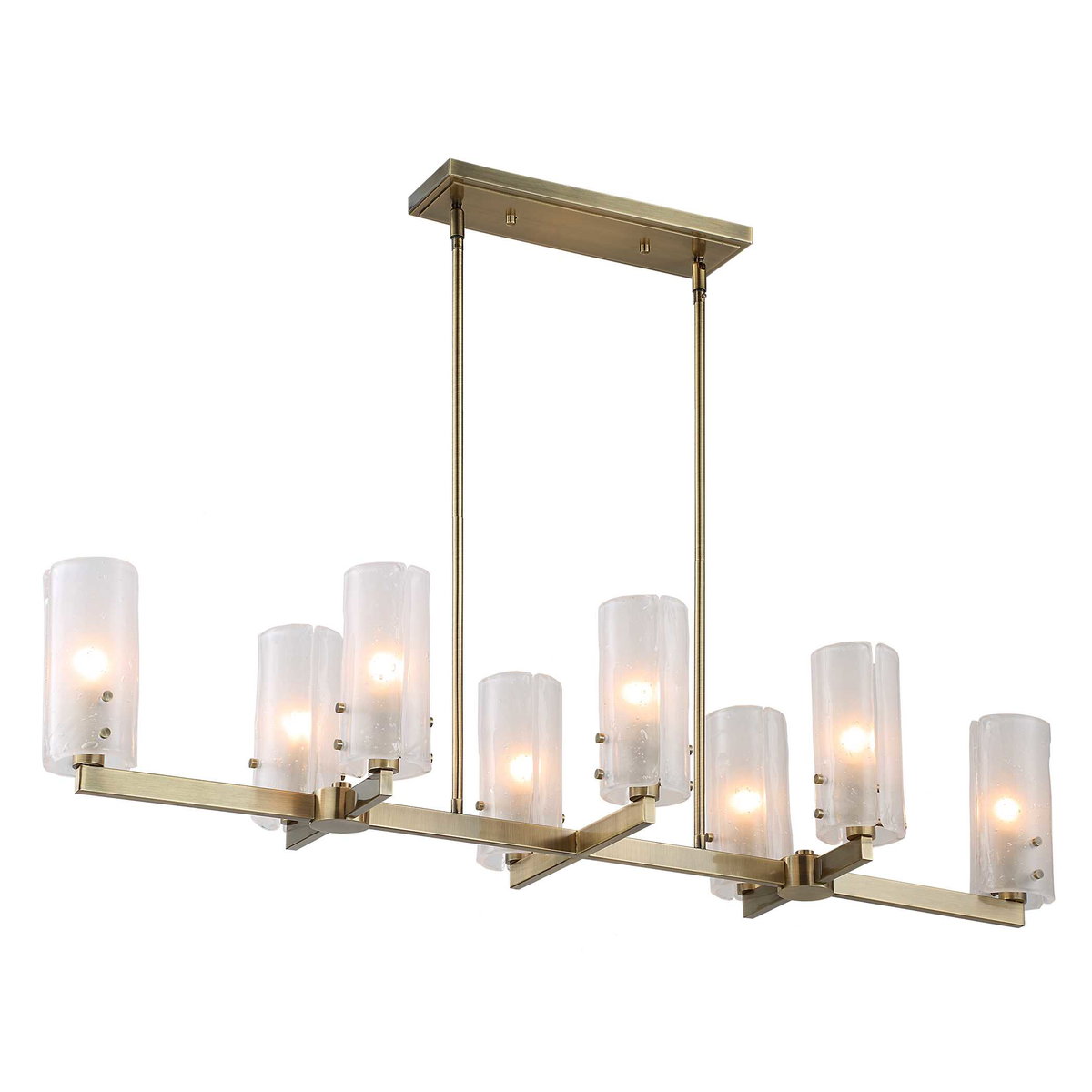 Mistie 8 Light Linear Chandelier, by Uttermost, 45" width x 9" height x 14.5" depth View 5