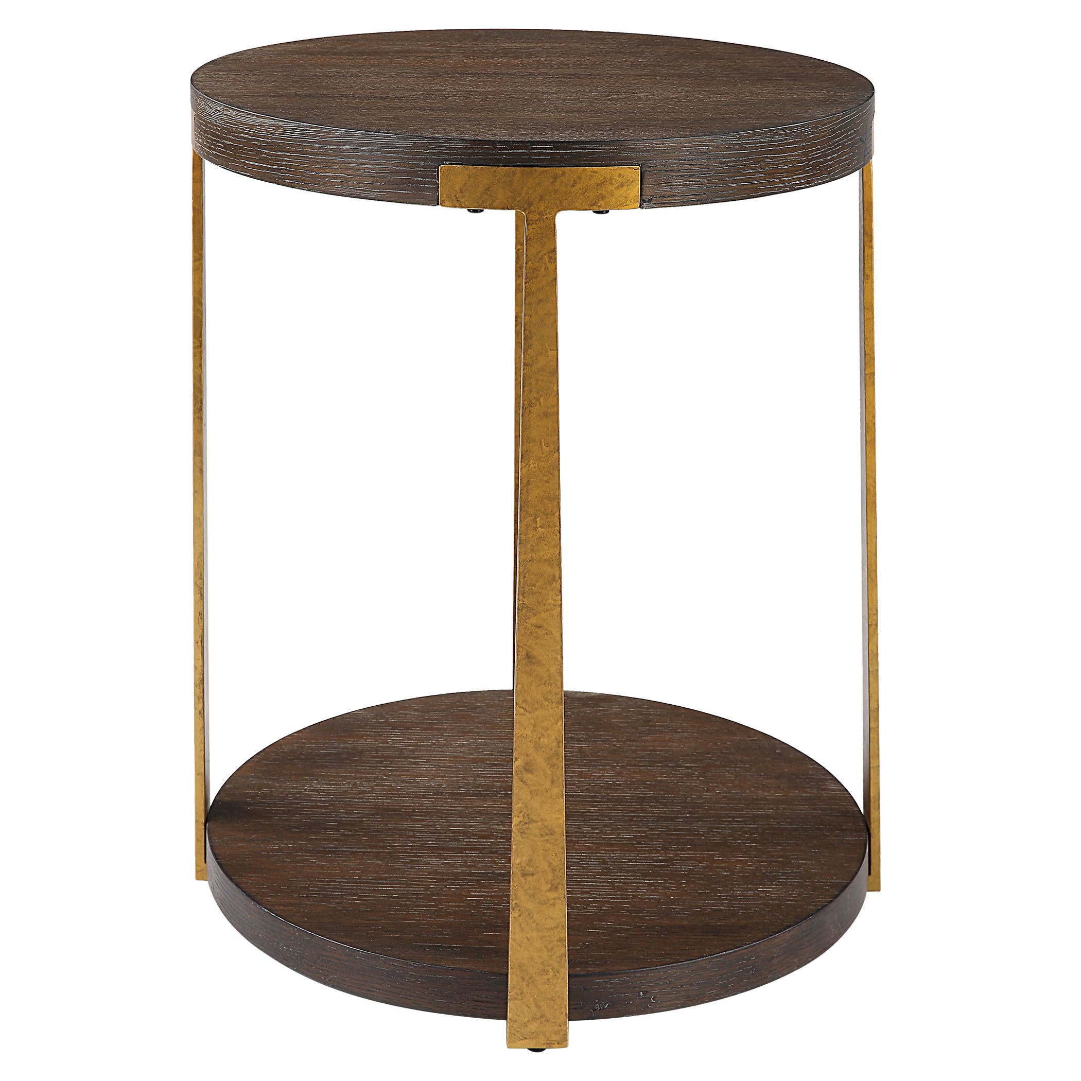 Palisade Round Wood Side Table large image 