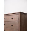 Mabel 6 Drawer Dresser Dark Brown, by Moe's Home, 64.3" width x 30.75" height x 20.2" depth thumbnail 12